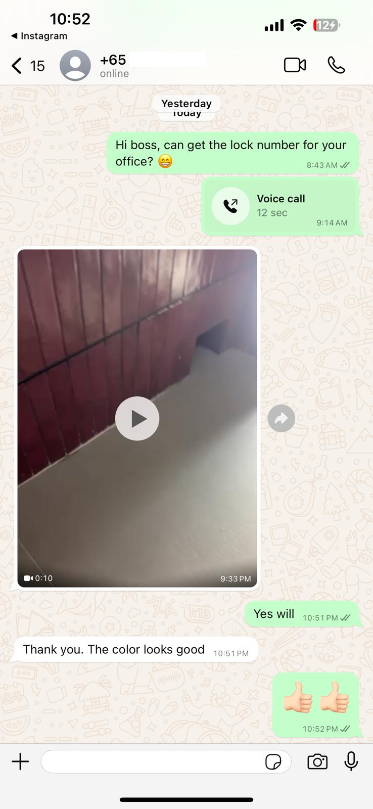 Customer testimonial